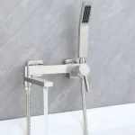 Robinet de buse de douche à triple assujet, robinet de baignoire, bec pivotant HOWaterfall, rotation à 90 °, montage mural, centre commercial chaud et froid