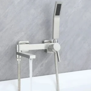 Robinet de buse de douche à triple assujet, robinet de baignoire, bec pivotant HOWaterfall, rotation à 90 °, montage mural, centre commercial chaud et froid Robinet de buse de douche à triple assujet, robinet de baignoire, bec pivotant HOWaterfall, rotation à 90 °, montage mural, centre commercial chaud et froid