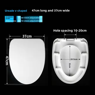 Siège toilette épais fermeture lente amortie plastique thermoplastique…