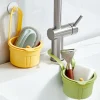 Panier de vidange d&rsquo;évier de cuisine, presse, panier à benne automatique, support suspendu de robinet, collecteur de déchets de cuisine, support d&rsquo;éponge réglable