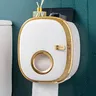 Distributeur mural papier toilette blanc doré rétro luxe… – vue 5