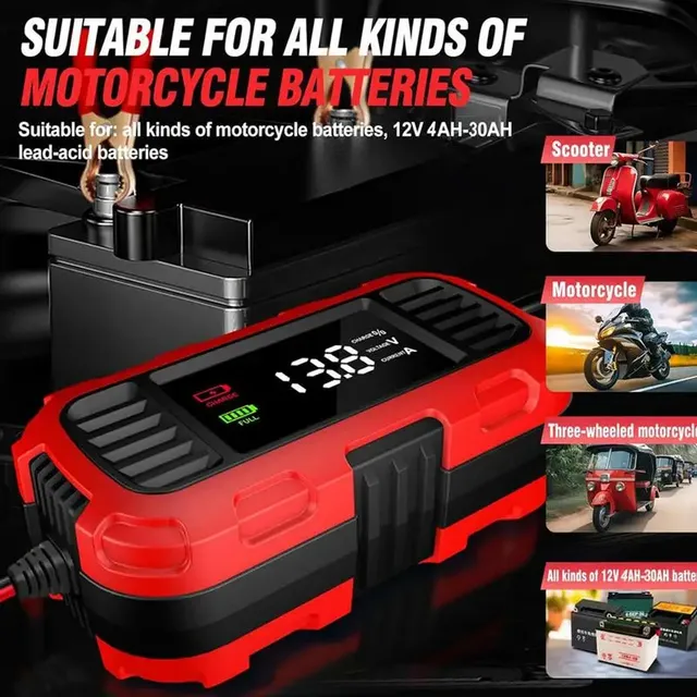 Chargeur batterie moto intelligent maintien portable… – vue 5