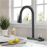 Robinet de cuisine noir avec cascade de pluie