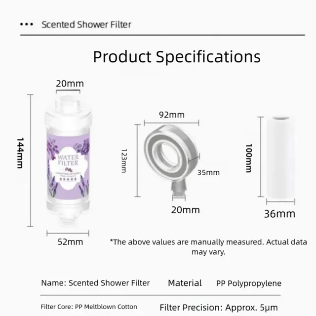 Filtre de douche à parfum PP – vue 6