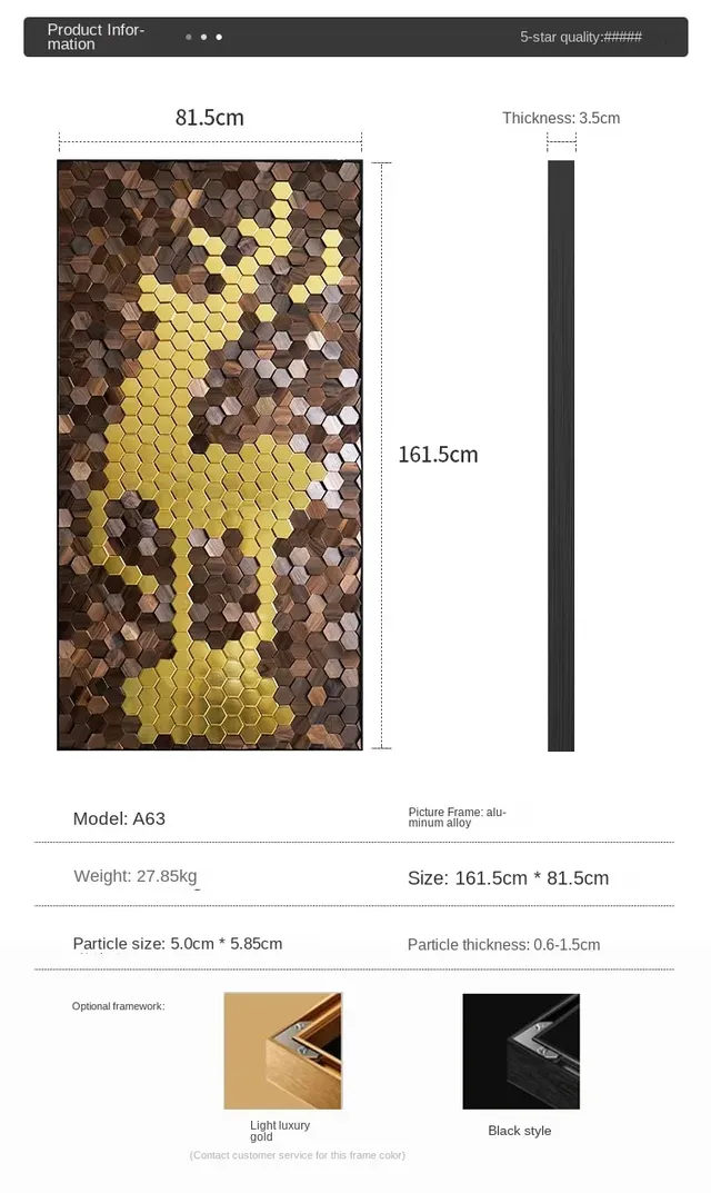 Panneau Mural 3D en Bois Exquis – vue 6