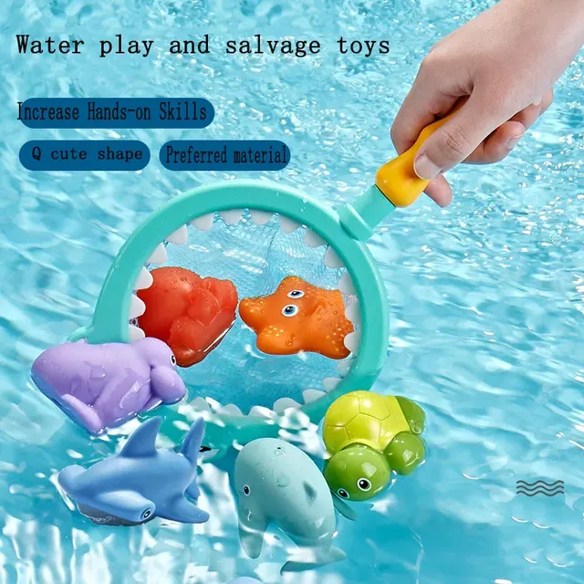 Jouets bain bébé coffret animaux marins pieuvre rouge… – vue 2