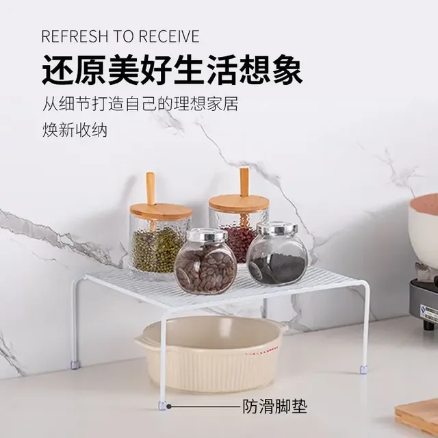 Étagère Rangement Cuisine Métal Grillagé Empilable Laqué… – vue 3