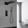Ensemble douche thermostatique encastré mural doré… – vue 2