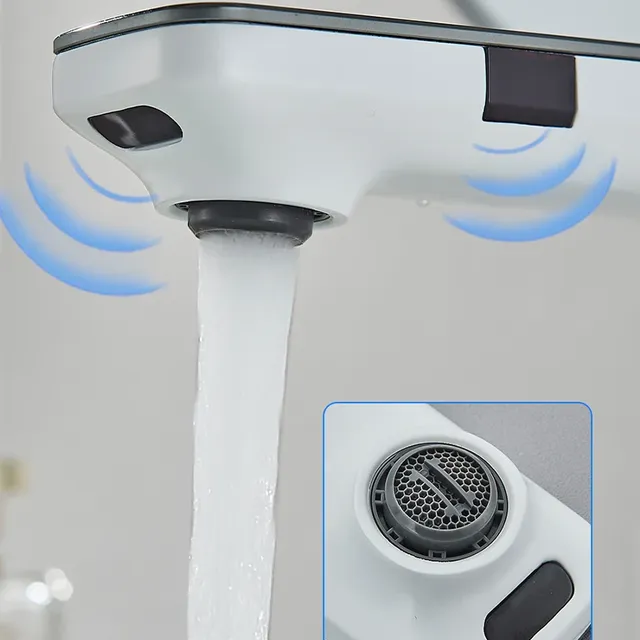 Robinet de lavabo à capteur intelligent gris pistolet – vue 3