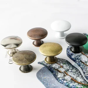 1 pc boutons d&rsquo;armoire ronds Mini bouton poignées d&rsquo;armoire tiroir en métal poignées de main porte d&rsquo;armoire de cuisine poignées de garde-robe matériel