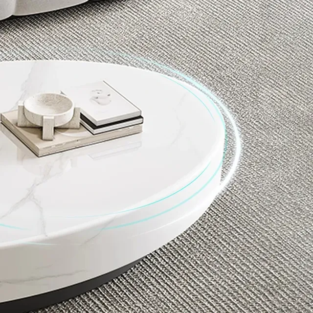 Table basse ovale minimaliste neutre luxe Table basse… – vue 3