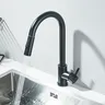 Robinet de cuisine noir flexible à nervures – vue 3