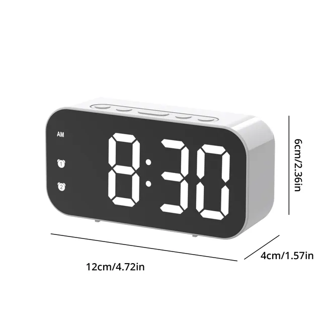 LED miroir horloge de Table alarme numérique Snooze… – vue 6