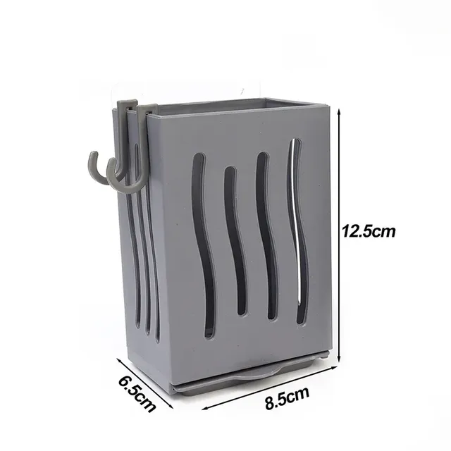 Organisateur rangement couverts mural cuisine acier gris… – vue 6