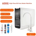 Système de purificateur d&rsquo;eau 600G débit cuisine Osmose inverse purificateur d&rsquo;eau à quatre étages purificateur d&rsquo;eau RO réduit TDS