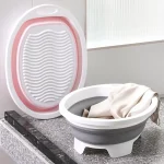 Bassin en plastique Portable, pliable, adapté à la maison, à l&rsquo;école, au dortoir, au linge, au lavabo, aux outils de nettoyage