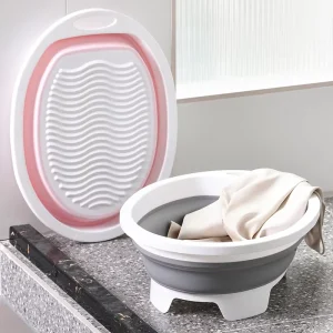 Bassin en plastique Portable, pliable, adapté à la maison, à l&rsquo;école, au dortoir, au linge, au lavabo, aux outils de nettoyage