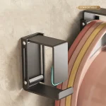 Support de lavabo en acier inoxydable, crochets, organisateur de lavabo sans poinçon, salle de bain, étagère de rangement de lavabo sans trace, gain de place