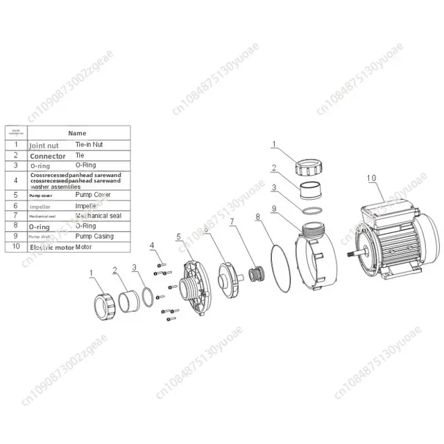 Pompe circulation eau mer centrifuge électrique compacte… – vue 3