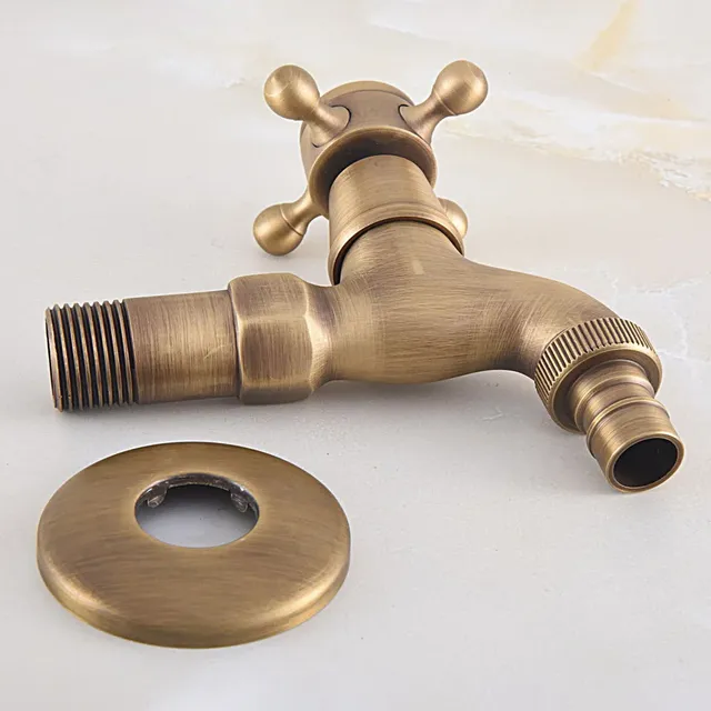 Robinet mural extérieur antique bronze patiné victorien… – vue 7