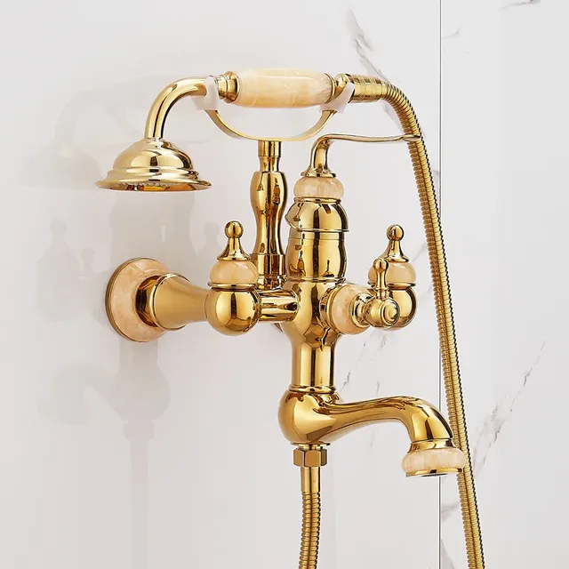 Pommeau de douche triple en laiton – vue 5