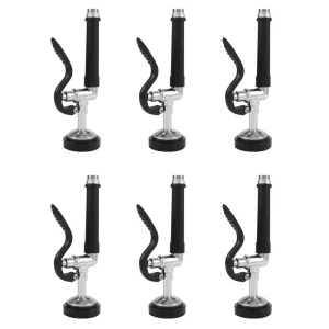 Pulvérisateur de pré-rinçage A01F-6X, pièces de robinet de cuisine commerciale, finition chromée (noir)