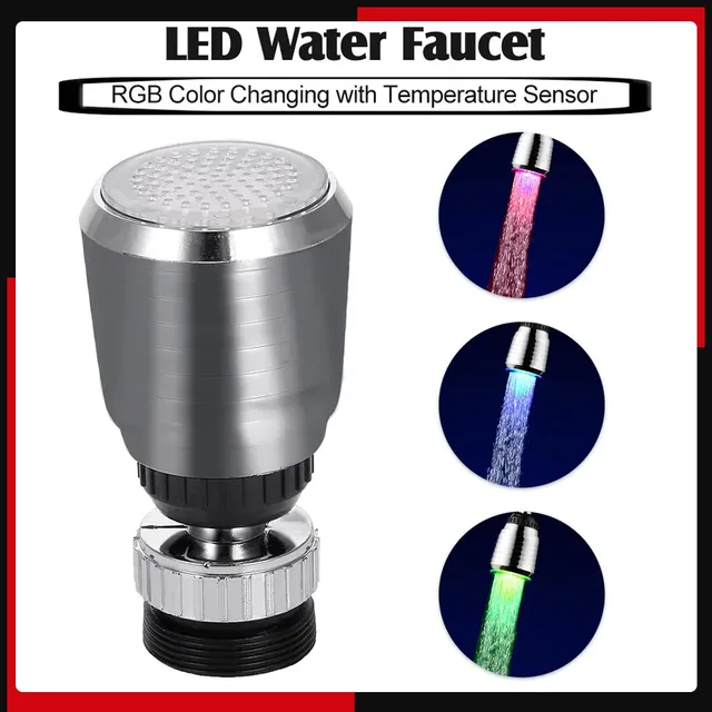 Aerateur robinet led RVB changement couleur température… – vue 2