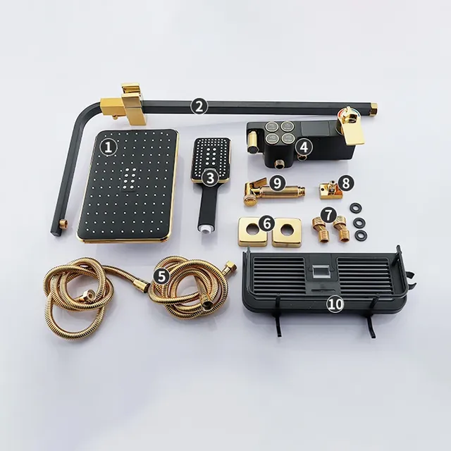 Ensemble de système de douche thermostatique pour salle… – vue 6