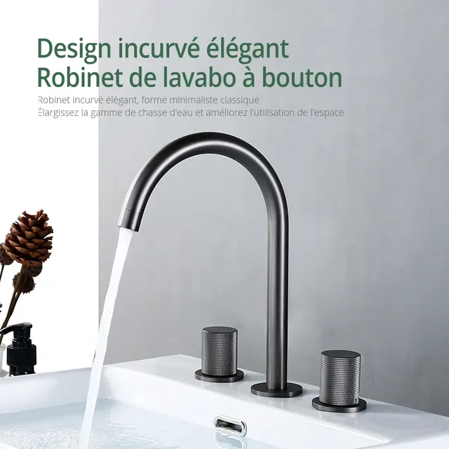 Robinet de lavabo en métal – vue 3