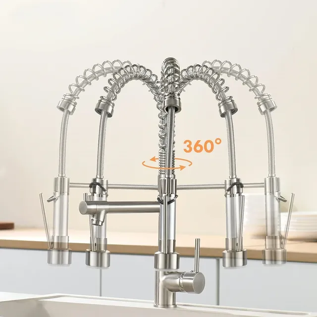 Robinet d'évier de cuisine avec pulvérisateur extractible – vue 4
