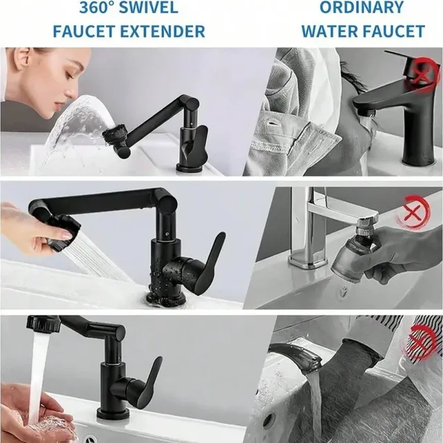 Robinet de lavabo de salle de bain universel avec tuyau… – vue 6