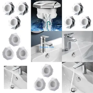 Cache tropplein lavabo universel octogonal facetté silicone souple…