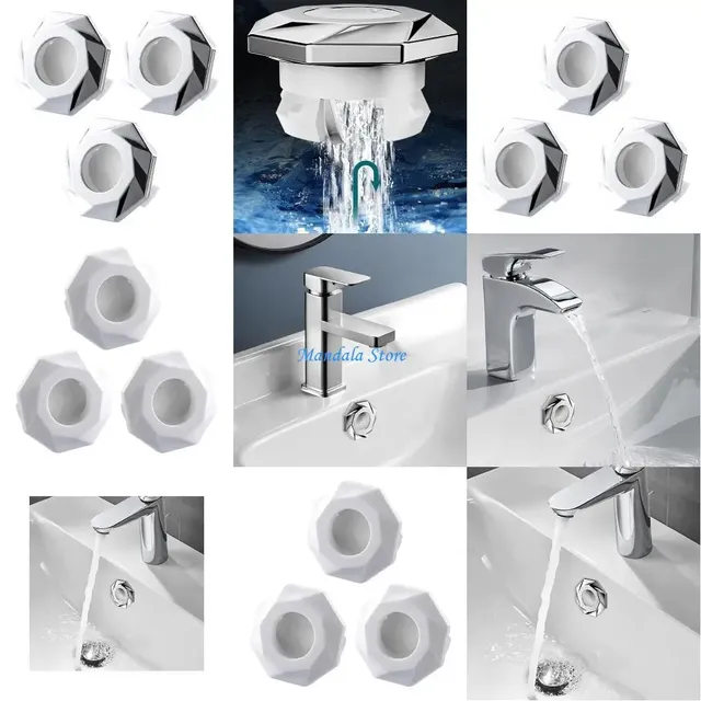 Cache tropplein lavabo universel octogonal facetté…