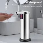 Distributeur de savon à Induction intelligent sans contact, en acier inoxydable, grande capacité, automatique, technologie de capteur
