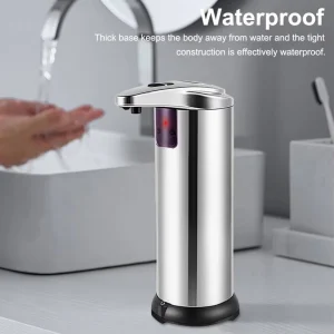 Distributeur de savon à Induction intelligent sans contact, en acier inoxydable, grande capacité, automatique, technologie de capteur