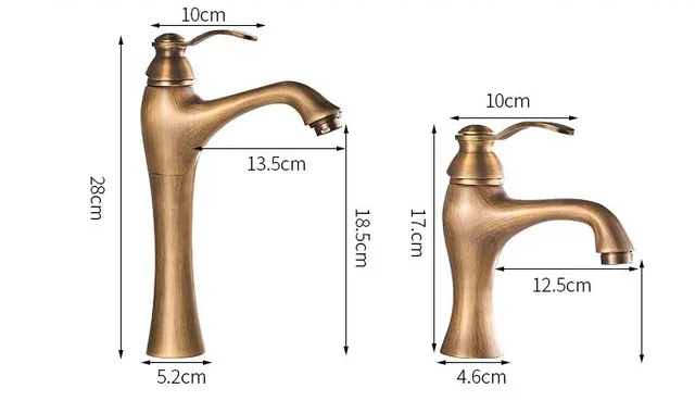 Mitigeur lavabo laiton massif brossé bronze antique… – vue 5
