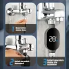 Thermomètre de douche d&rsquo;eau avec affichage LED 0 ℃ ~99 ℃   Mesure précise de la température de l&rsquo;eau, compteur intelligent étanche pour salle de bain et maison