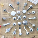 Poignée de commutateur de robinet chaud et froid, accessoires de cuisine et de salle de bains, lavabo de douche chromé, volant mitigeur, bobine de robinet, pièces de réparation