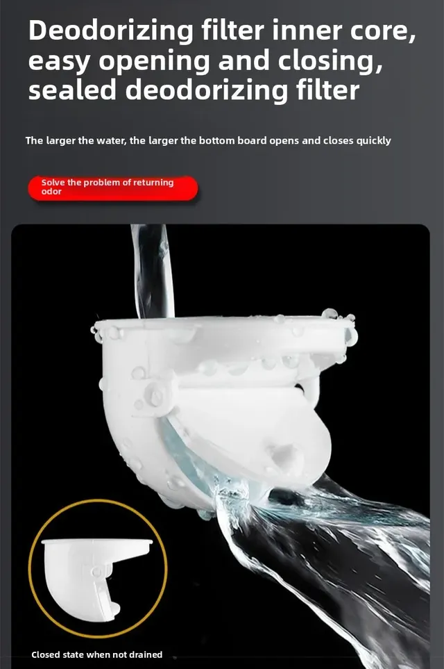 Lavabo de salle de bains anti-odeur – vue 5
