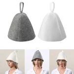Chapeau de Sauna Anti-chaleur, bonnet de douche en feutre épais, Turban pour cheveux, séchage rapide des serviettes, accessoires de salle de bains