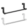 Porte serviettes suspendu acier inoxydable noir mat tube… – vue 6