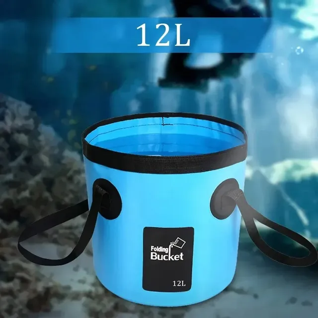 Seau pliant Portable de 12l pour voyage en plein air – vue 6