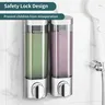 Double distributeur de savon liquide en plastique – vue 4