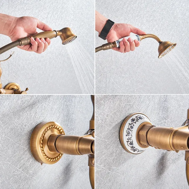 Robinets de baignoire en laiton Antique – vue 4