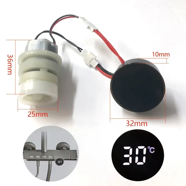 Écran de douche à affichage numérique – vue 2