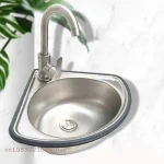1 Pc Kitchen Sink Stainless Bathroom Basins Camper Vegetable Corner Motorhome Bar Steel Small Single Bowl Drop Tub