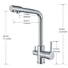 Robinet de cuisine d'eau Pure de luxe en laiton noir et… – vue 6