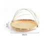 Panier bambou tressé pliable couvercle moustiquaire… – vue 2
