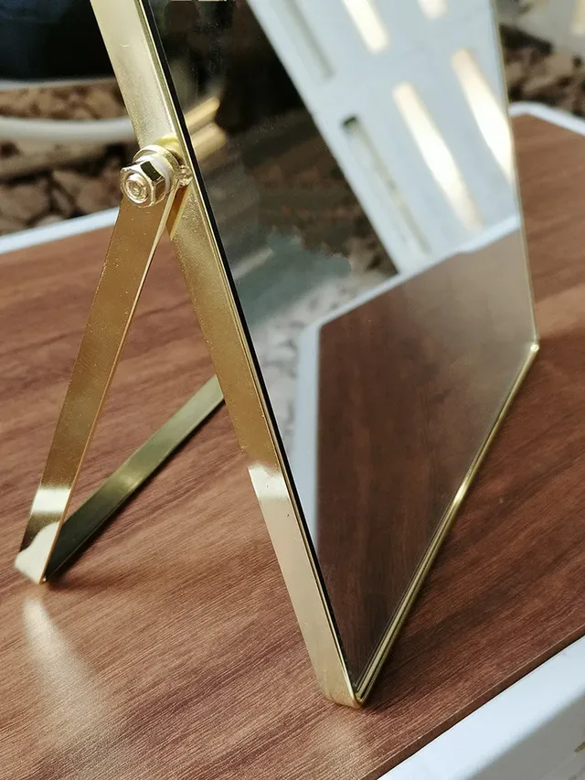 Miroir de maquillage rotatif en métal – vue 6