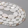 Perles ovales en coquillage naturel pour bijoux – vue 3